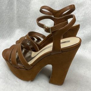 Sole obsession platform heels ladies sz heather 7